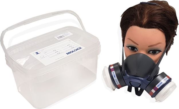 Image sur 1/2 Masque Bi-Filtre M7002 complet avec box de rangement